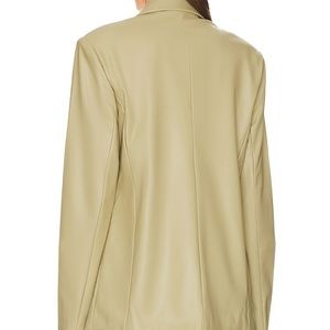 Weworewhat faux Leather Blazer in Oat XS